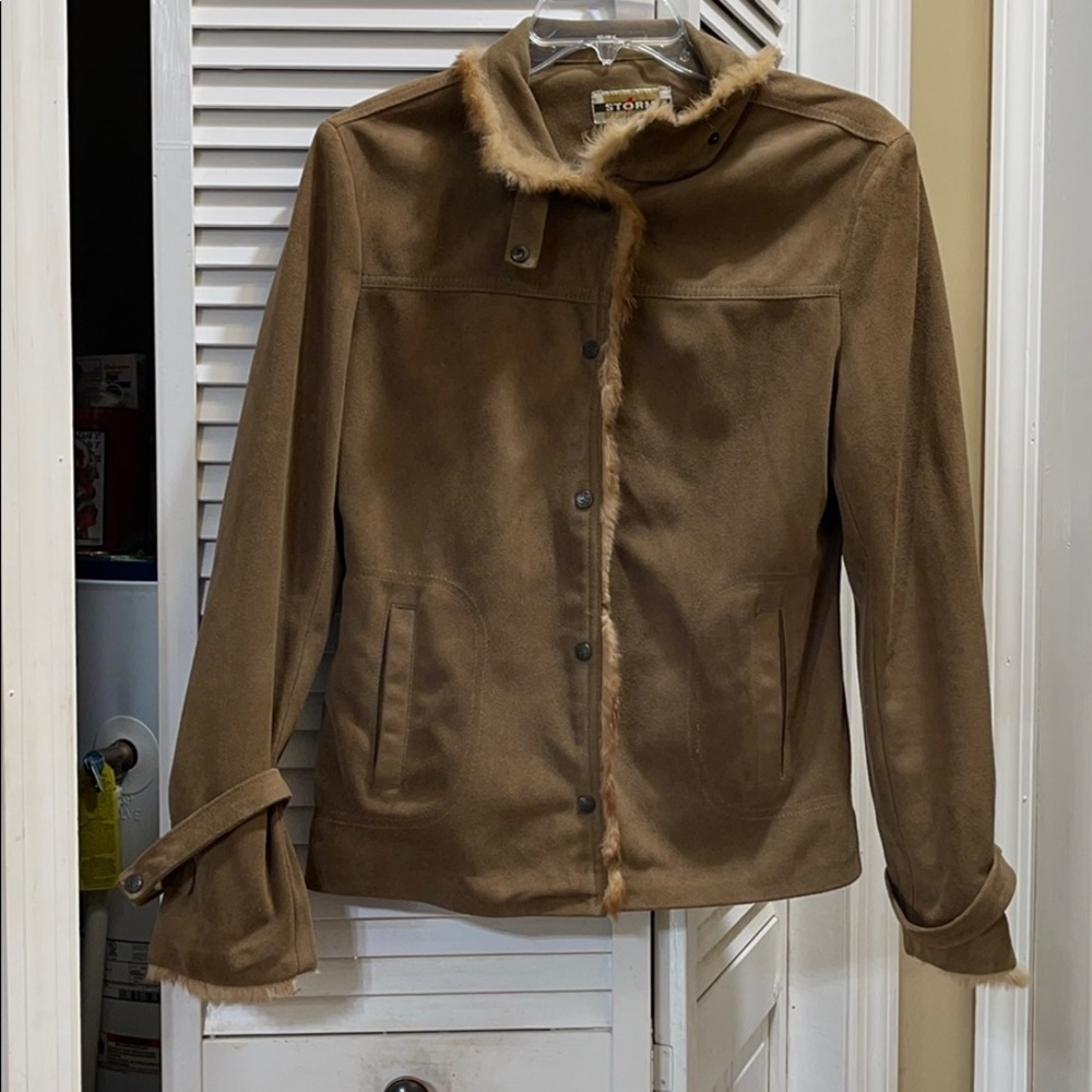 Storm suede jacket GG